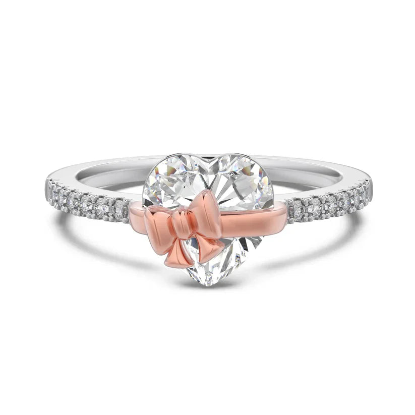 Gold Heart Bow Ring