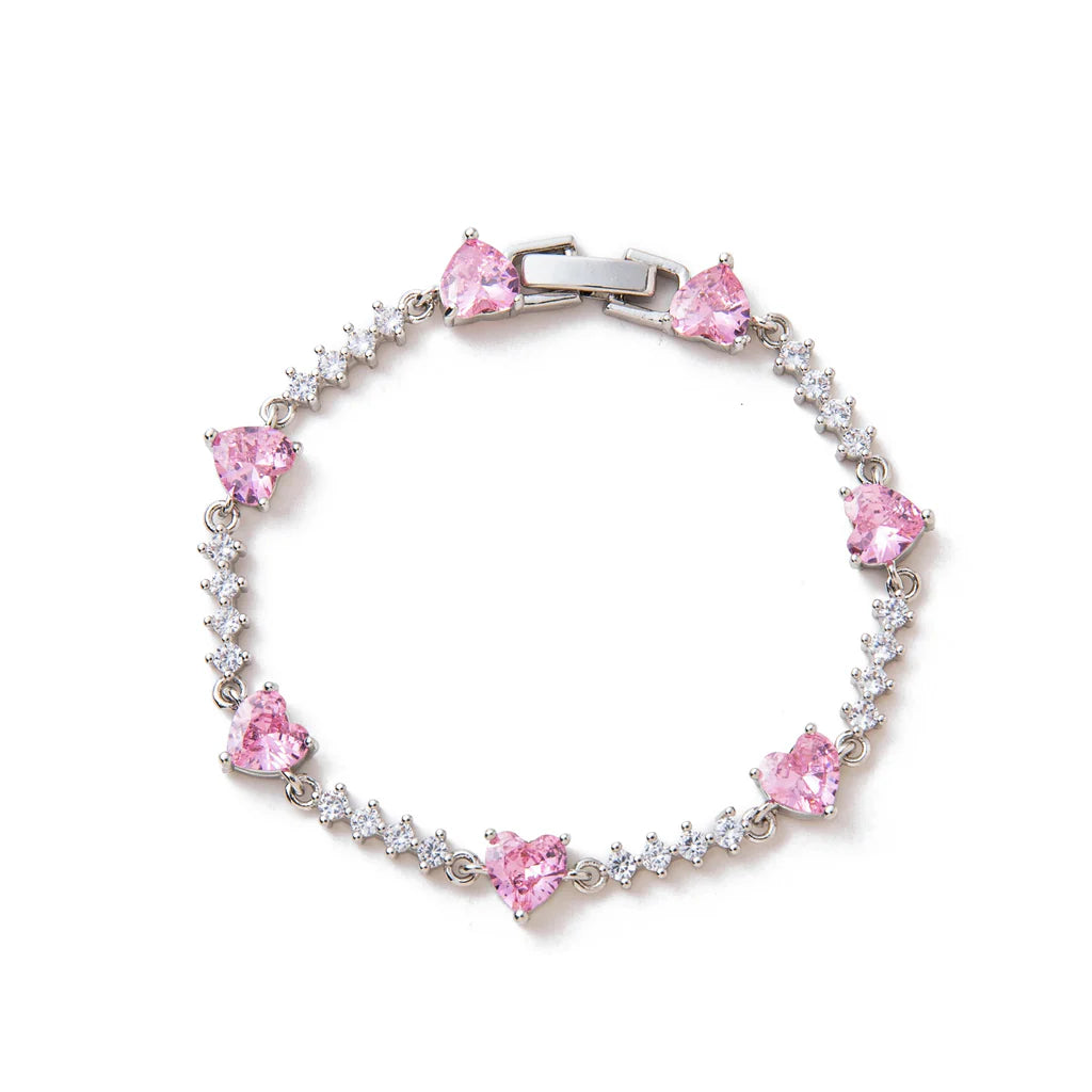 Sugar Heart Tennis Bracelet