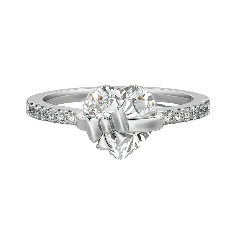 Gold Heart Bow Ring