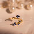 Blue Petal Ring S925