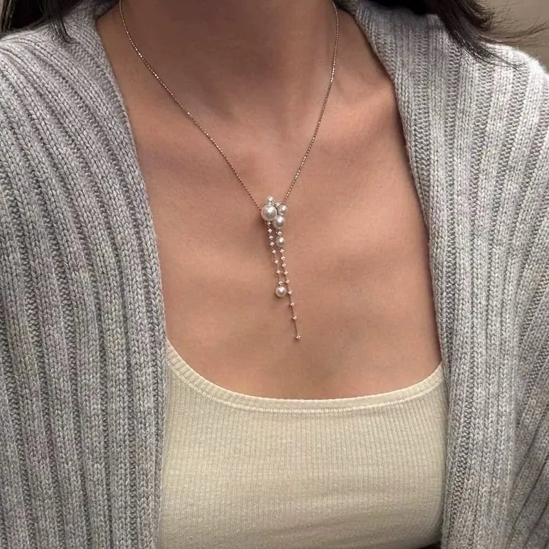 Pearl Y Necklace
