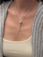 Pearl Y Necklace